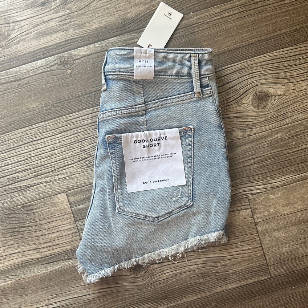 Good American Good Curve Denim Shorts